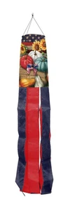 Briarwood Lane Patriotic Pumpkins Autumn Windsock - Picture 1 of 2