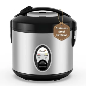 Stainless Steel Rice Cooker with Steamer, 4-Cup Uncooked (1.0L)/8-Cup Cooked,... - Picture 1 of 9
