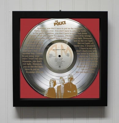 Police - Roxanne Framed Silver Etched LP Shadowbox - Image 1 of 4