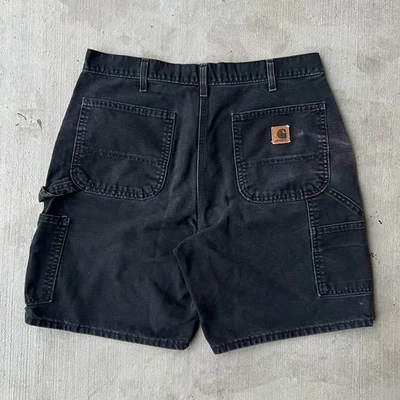 Pantalones cortos de carpintero vintage Y2K Carhartt negros ropa de trabajo Foto 1 de 4