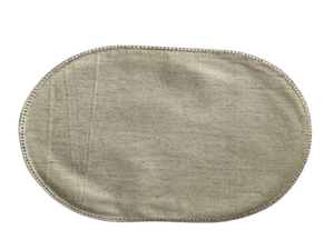 Sonderpreis ! Anhäkelform mit Lochrand Halbleinen oval gerade Kante 31x 20 cm - Bild 1 von 1