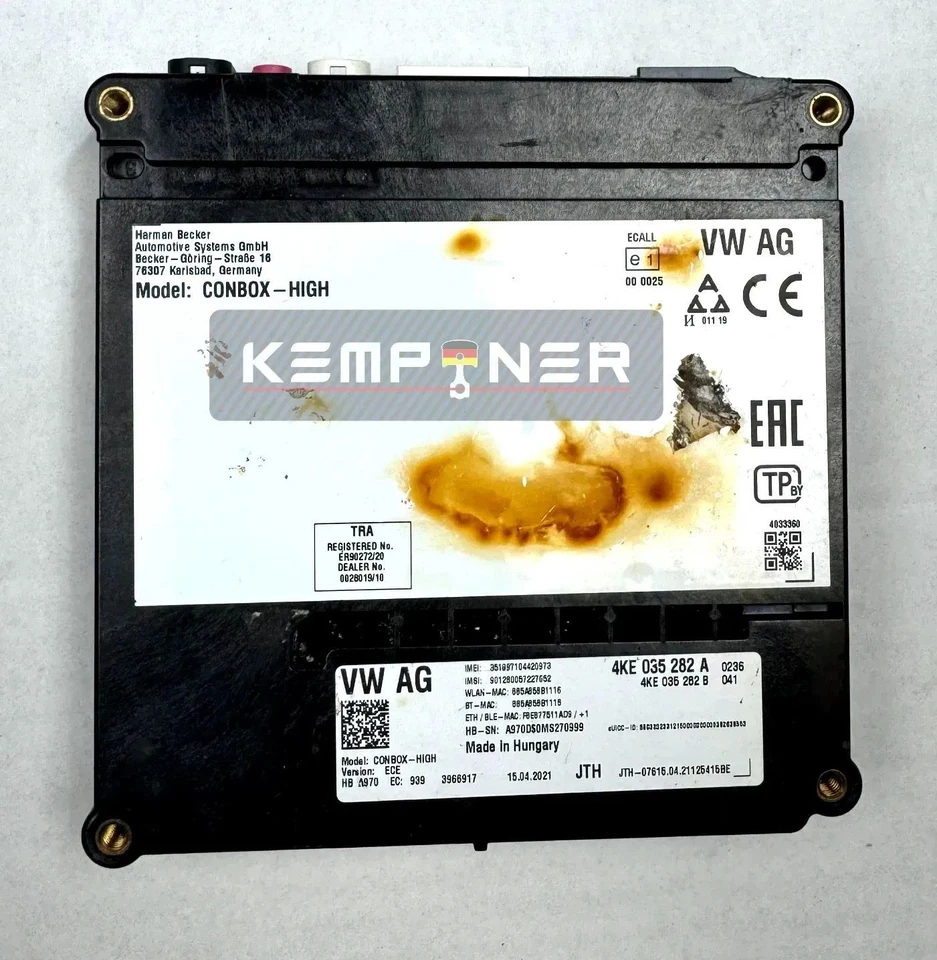 4KE035282A, TELEMATICA Unità di controllo CONBOX HIGH,AUDI Q5 Q7 Q8 A6 A7, origi - Immagine 1 di 4