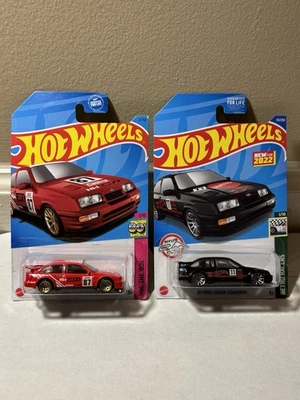 HOT WHEELS RED '87 FORD SIERRA COSWORTH/'87 Ford Sierra Cosworth Black LOT OF 2 - Image 1 of 3
