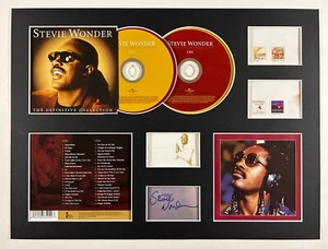 STEVIE WONDER - Signed Autographed - THE DEFINITE COLLECTION - Album Display 2 - Foto 1 di 1