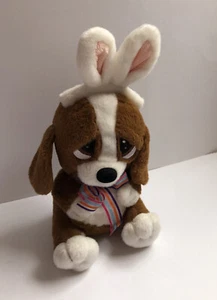 Sad Sam dog Honey Hound Puppy Dog Easter Bunny Rabbit Ears Stuffed soft Doll 8” - Picture 1 of 7
