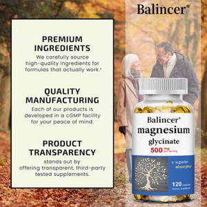 High Efficiency Magnesium 500 Milligrams Supports Nerve Relaxation Bone Health - Picture 1 of 18