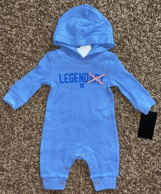 NUEVO CON ETIQUETAS HURLEY “Leyenda” Tiburón Niño Pequeño Conjunto de una pieza Talla: 3 meses, $40 Foto 1 de 4