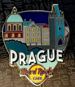 PRAGUE GREETINGS FROM POWDER TOWER 2017 GOTHIC GUITAR PICK Hard Rock Cafe PIN - Picture 1 of 1