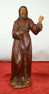 SAINT FRANCISCAIN. ALBATRE SCULPTÉ ET POLYCHROME. ESPAGNE. XVI-XVII - Picture 1 of 1