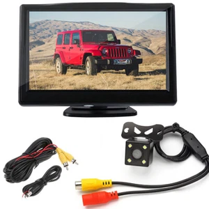 5" HD Car Parking Monitor Rear View Reversing Camera Kit Night Vision Waterproof - Picture 1 of 23