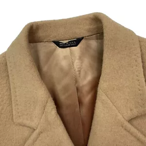 VTG 42 S Darien Sport Shop 100 % Camel Hair Light Brown Over Coat Made USA - Picture 1 of 14