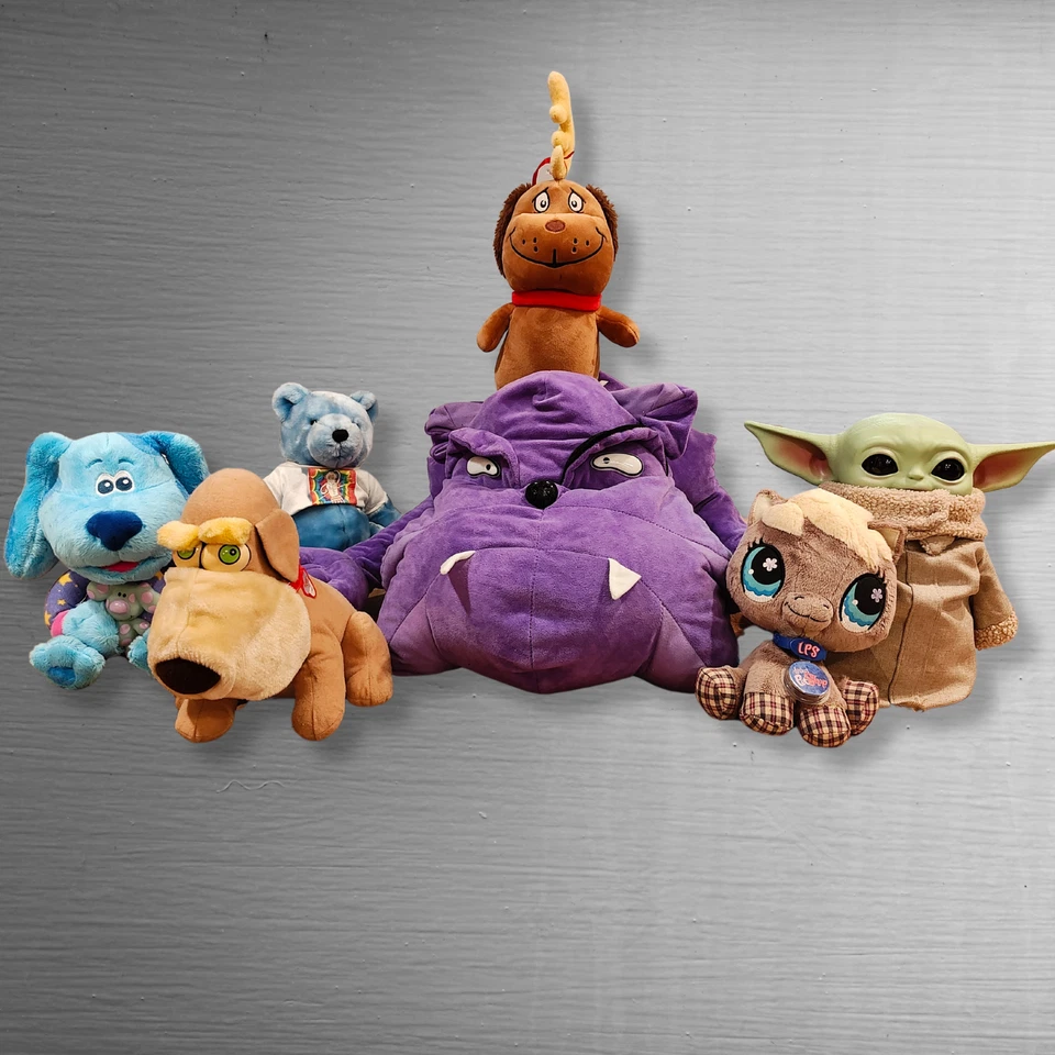多种毛绒玩具套装 - 混合卡通和幻想人物 - 7 件套 — 第 1/4 张图片