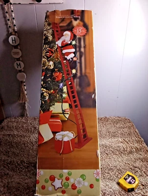 Cracker Barrel Super Escalada Santa 41" Iluminado 15 Canciones, Mr. Christmas FUNCIONA Foto 1 de 4