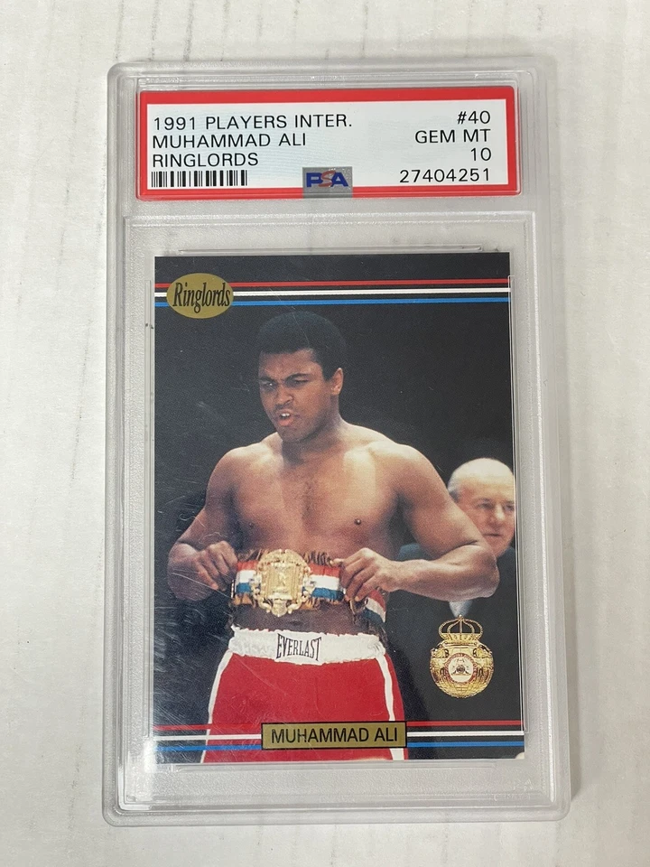1991 Players International Boxing Ringlords UK #40 Muhammad Ali PSA 10 Gem Mint - Image 1 of 3