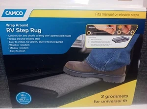 Alfombra CAMCO envolvente universal para autocaravana) 42925, gris, 18" pulgadas nueva sellada - Imagen 1 de 9