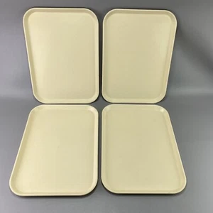 4 Vintage Cambro 12-3 Camtray Cream Colored Cafeteria Lunch Tray 16x12 NSF - Picture 1 of 12