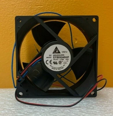 Delta EFB0924SHF 24VDC, 0.38 A, 3 Wire, 92mm x 92mm x 32mm, Inverter Fan. New! - Image 1 of 3