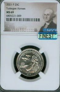 2021 P TUSKEGEE QUARTER NGC MS69 MAC FINEST REGISTRY SPOTLESS * - Picture 1 of 2