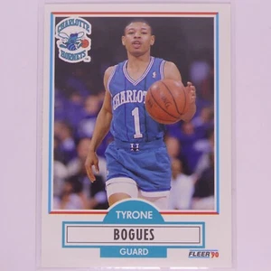 1990 FLEER BASKETBALL NBA TYRONE MUGGSY BOGUES #16 HORNETS - Picture 1 of 2