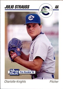 1992 Charlotte Knights SkyBox #167 Julio Strauss Aragua Venezuela VZ Card