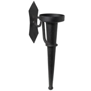 Wandkerzenhalter antik Metall schwarz Wandkerzenleuchter Kerzenhalter Leuchter - Bild 1 von 6