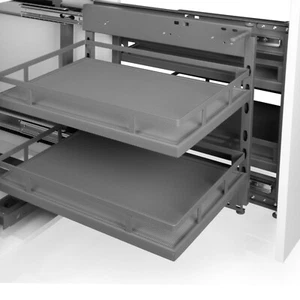 Eckschrankbeschlag Schwenkauszug Eckschrank Vollauszug für Schränk Anthrazit - Bild 1 von 19