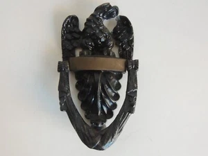 Vintage Federal American Cast Iron 7" x 4" Eagle Door Knocker Hardware - Picture 1 of 7