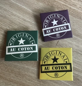 Set di 3 spille bottoni Au Coton spille canadesi vintage francesi - Foto 1 di 2
