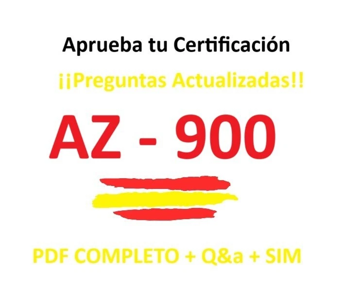 Azure AZ-900 Preguntas actualizadas En Inglés. Junio 2025 PDF + Examen Q&A + SIM - Imagen 1 de 1