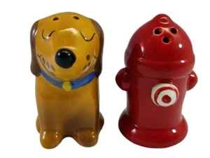 Happy Dog and Fire Hydrant Target Salt and Pepper Shakers - Picture 1 of 12