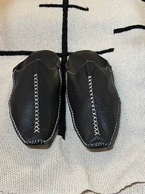 Black babouches  - Mens black slippers - Moroccan babouches black - Image 1 of 3