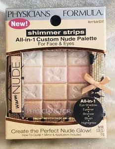 PHYSICIANS FORMULA Shimmer Strips ALL-IN-1 Custom Nude Palette WARM NUDE 6241 - Picture 1 of 5