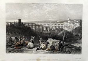 1836 Estampado Antiguo; Segovia, Castilla y León, España después de D. Roberts - Imagen 1 de 2