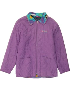 FILA Womens Quilted Reversible Jacket UK 18 XL Purple AR01 - Picture 1 of 5