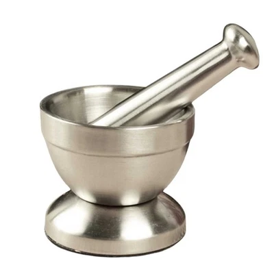 Stainless Steel Mortar and Pestle Set,Food Herbs Spice Grinder Pill Crusher - Image 1 of 4