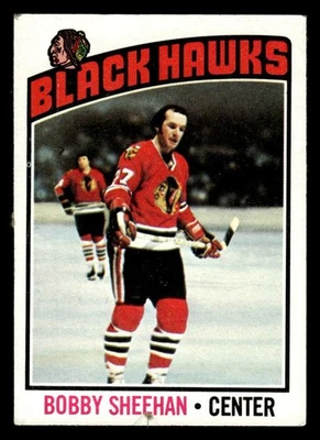 1976 TOPPS BOBBY SHEEHAN 183 VG HOCKEY CHICAGO BLACKHAWKS - Image 1 of 2