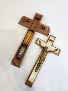 Vintage Crucifix Cross Sick Call Last Rites Kit Complete!!! - Picture 1 of 9