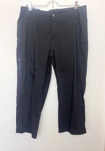 NWT KHOMBU Capri Lightweight Pants Women’s Sz Large Black Hiking Activewear - Picture 1 of 5