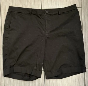 Lauren Ralph Lauren Women’s Black Bermuda Shorts Size 18W Cotton Blend - Picture 1 of 3