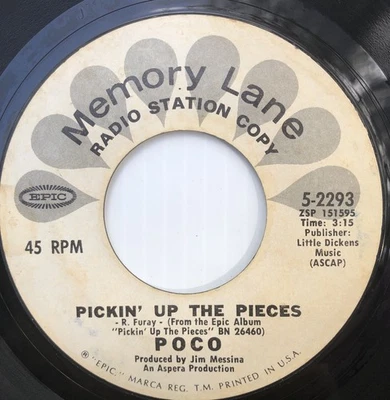 45RPM Poco Radio Station Copy Pickin Up The Pieces/ My Kind Of Love 5-2293 EPIC - Image 1 of 4