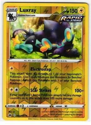 LUXRAY 043/159 CROWN ZENITH ENGLISH POKEMON TCG - Image 1 of 2