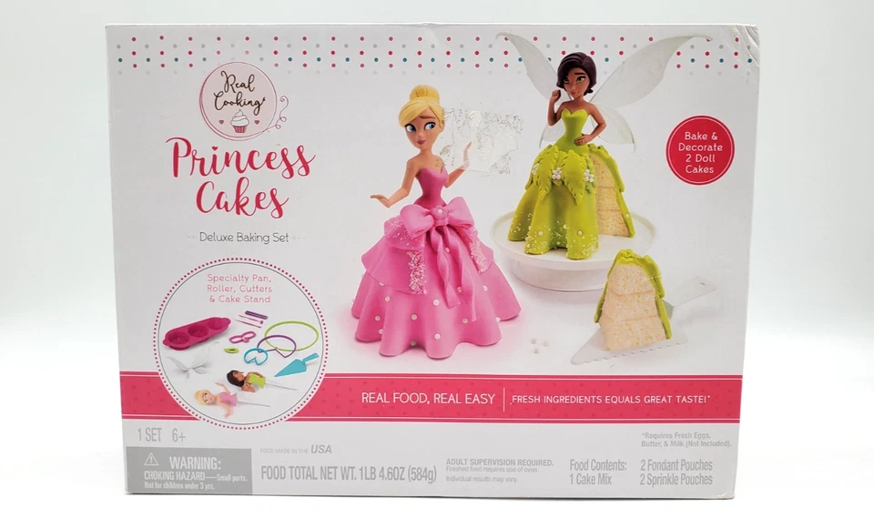 Princess Cakes Deluxe Baking Set Real Cooking 22pc Food Mix Sky Rocket