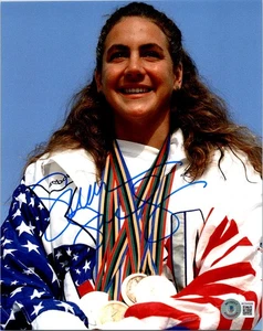 SUMMER SANDERS SIGNED 8X10 PHOTO BECKETT BAS COA USA OLYMPIC SWIMMER 1 - Picture 1 of 1