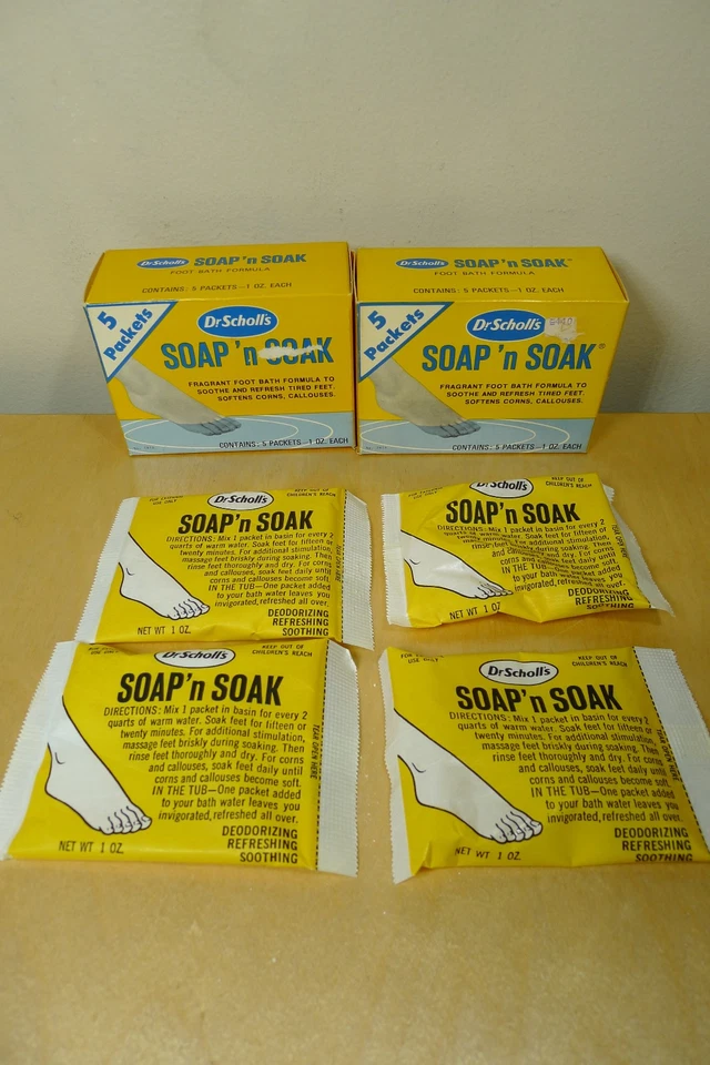 Dr. Scholl's Pedicure Essentials Soap N Soak Foot Bath 3 Packets Discontinued