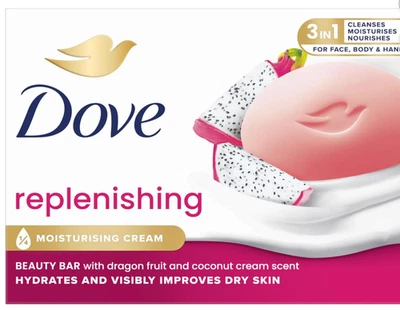 Dove Saponetta Beauty Bar, Dragon Fruit, Saponetta Mani, Viso e Corpo - Immagine 1 di 4