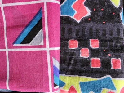 Vintage Retro Cotton Fabric Unbranded  Lot Of 2 Pieces - Image 1 of 3