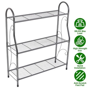 Metal 3Tier Plant Stand Planter Shelves Flower Pot Organizer Rack Display Holder - Picture 1 of 14