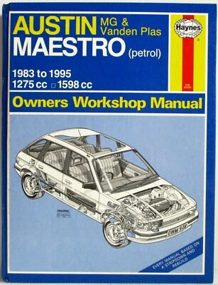 Haynes - Austin Maestro MG E Vanden Plas - Manuale Del Proprietario 1983-1995 - Immagine 1 di 4