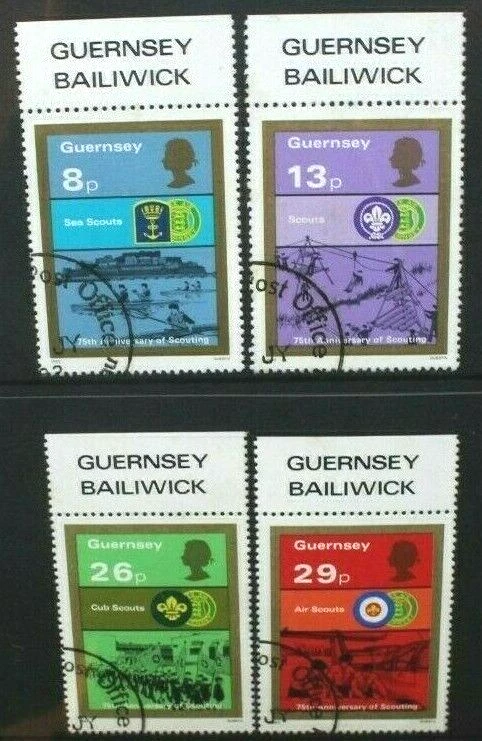 GUERNSEY 1982 Boy Scout Movement 75th Anniversary. Set of 4. USED CTO. SG259/262 - Image 1 of 1