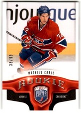 2009-10 Upper Deck Be A Player Mathieu Carle Rookie /99 #284 Montreal Canadiens